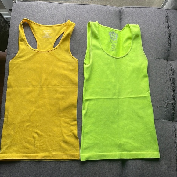 Poof! Tops - Lemon yellow  tank top size S/M Poof and comes with another tank top size S/M